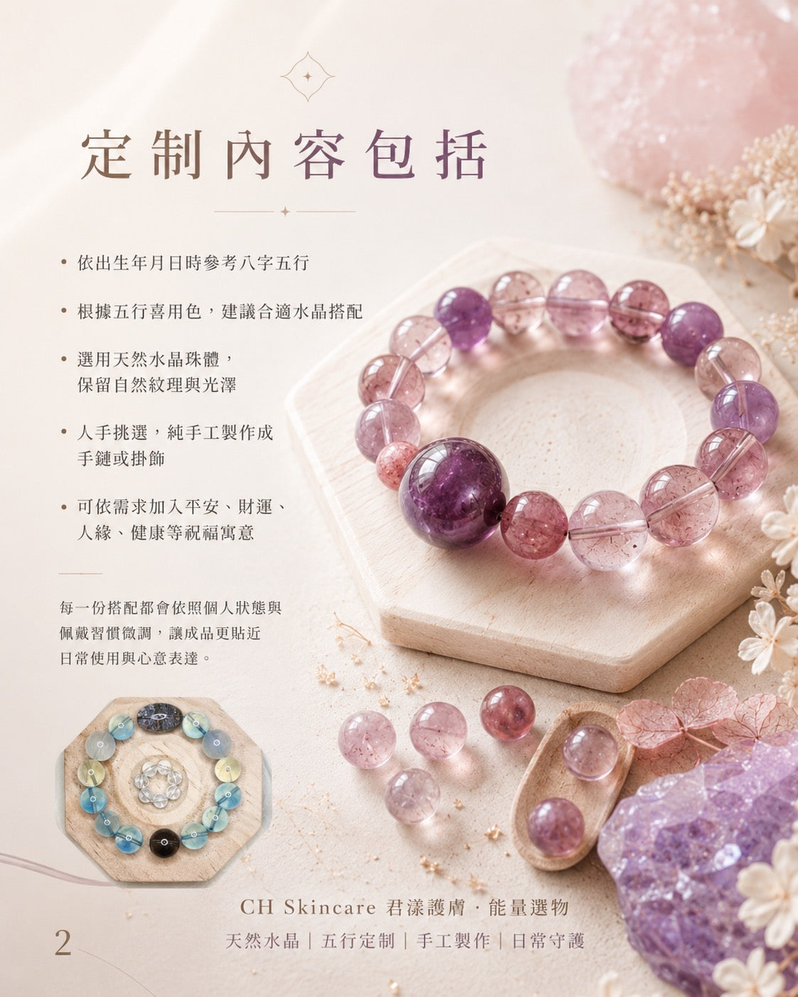 🔮 Five Elements Customization · Natural Crystal Protection Jewelry