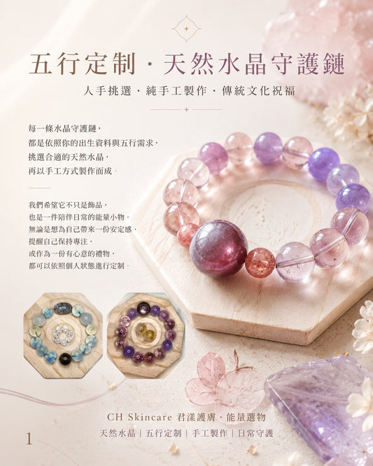 🔮 Five Elements Customization · Natural Crystal Protection Jewelry