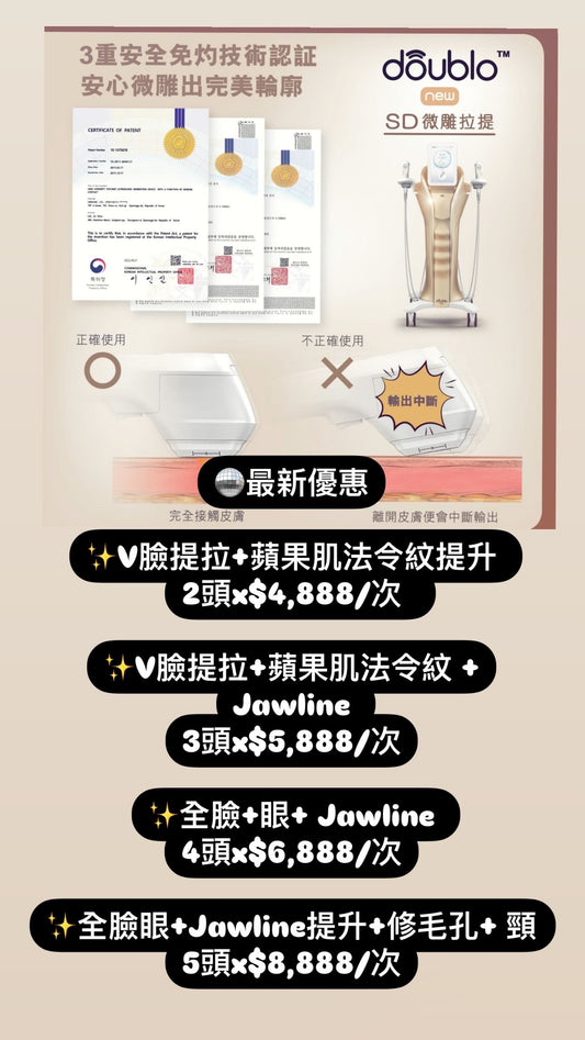 Korea NEW DOUBLO SD HIFU Facial Treatment