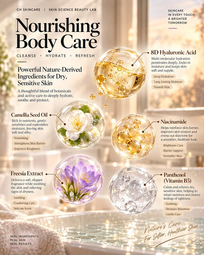 Aqua Series Skincare-Grade Fragrance Body Wash  Blanc Peony Treatment & Fragrance Body Wash