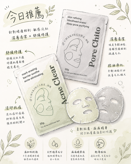Acne Clear Double Acid Acne-Clearing Balancing Mask 1 set 3 pc