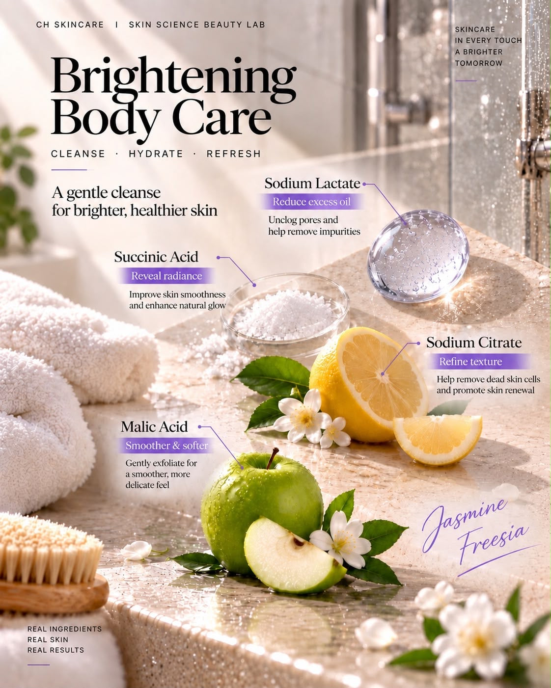 Aqua Series Skincare-Grade Fragrance Body Wash  Blanc Peony Treatment & Fragrance Body Wash