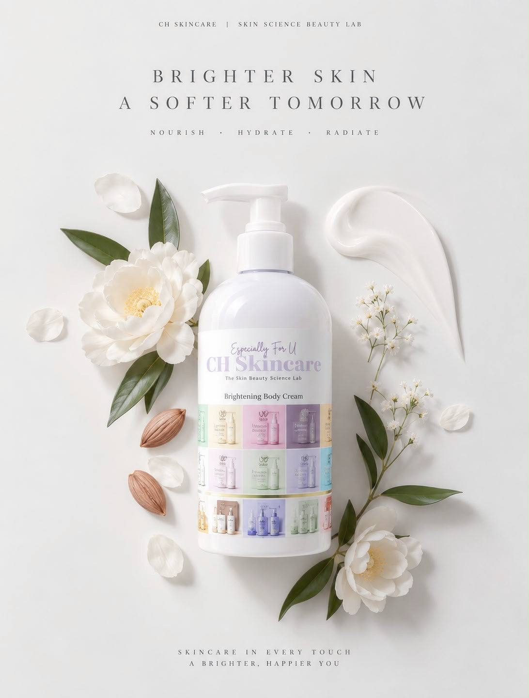 水漾白牡丹美白透亮身體乳霜 Blanc Peony Brightening & Moisturizing Body Lotion