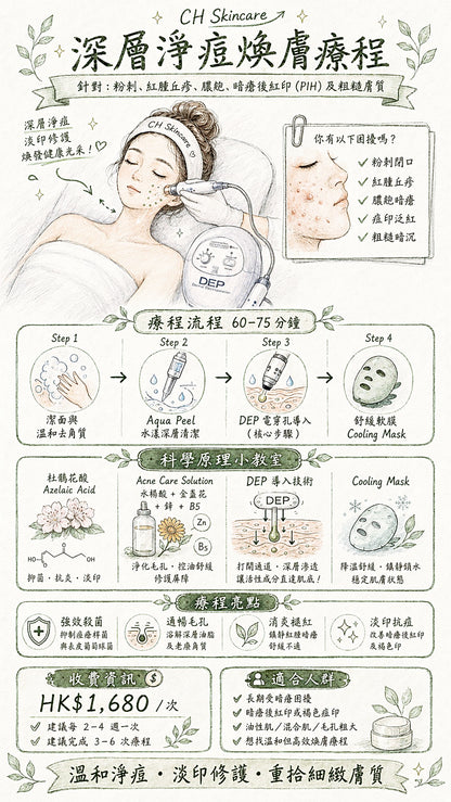Acne Clear Deep Cleansing and Skin Renewal Facial Treatment